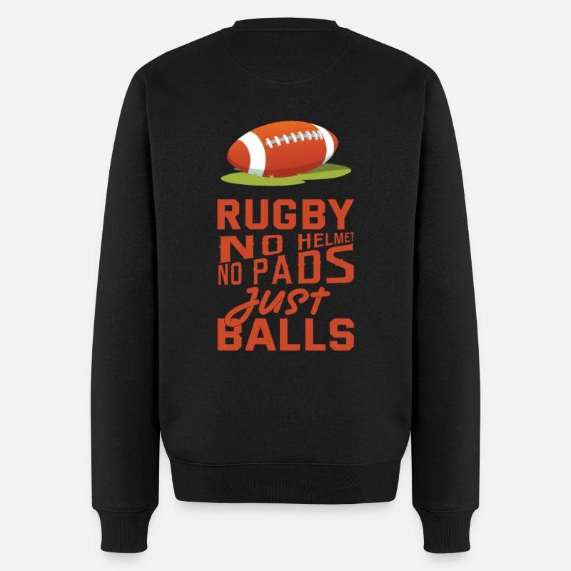 Rugby Sport Geschenk - Männer Premium Bio Pullover - Schwarz