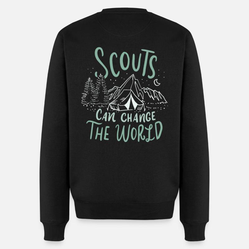 Cadeau de tentes de camping Scout - Pull Premium bio Homme - noir