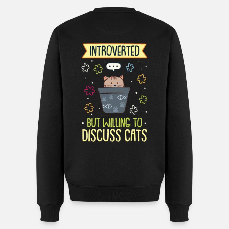 Introvertiert - Männer Premium Bio Pullover - Schwarz