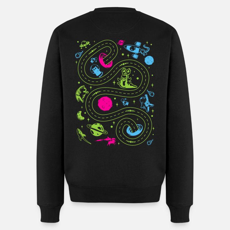 Outer Space Car Track Kids - Pull Premium bio Homme - noir