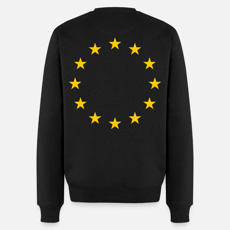 Europa - Männer Premium Bio Pullover - Schwarz