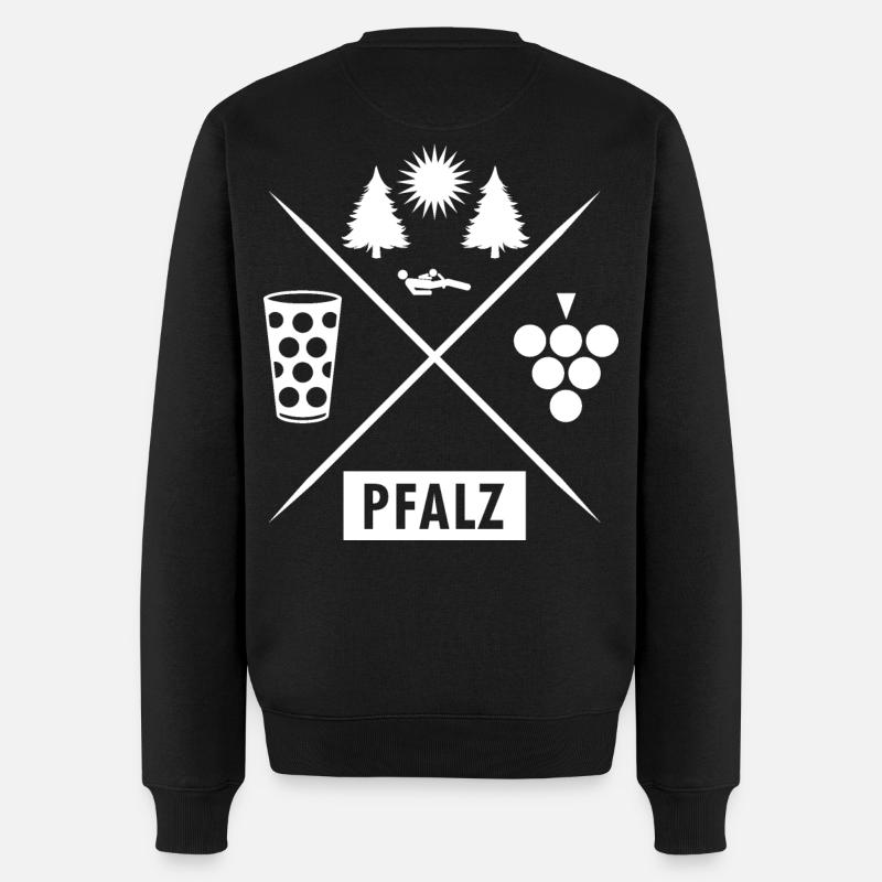 Pfälzer Mundart - Männer Premium Bio Pullover - Schwarz