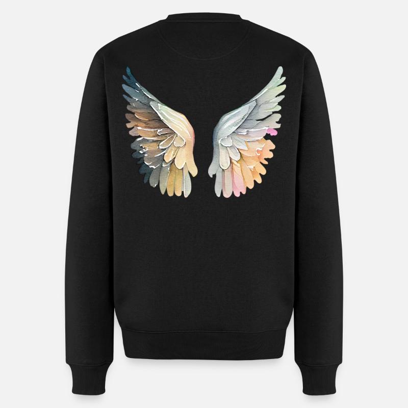 Ailes d'ange pastel artistic - Pull Premium bio Homme - noir