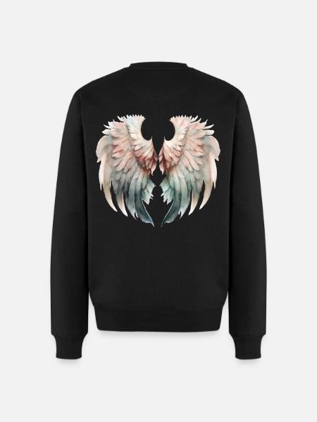 Pastel Wings Sweet Flight - Men's Premium Organic Jumper - black