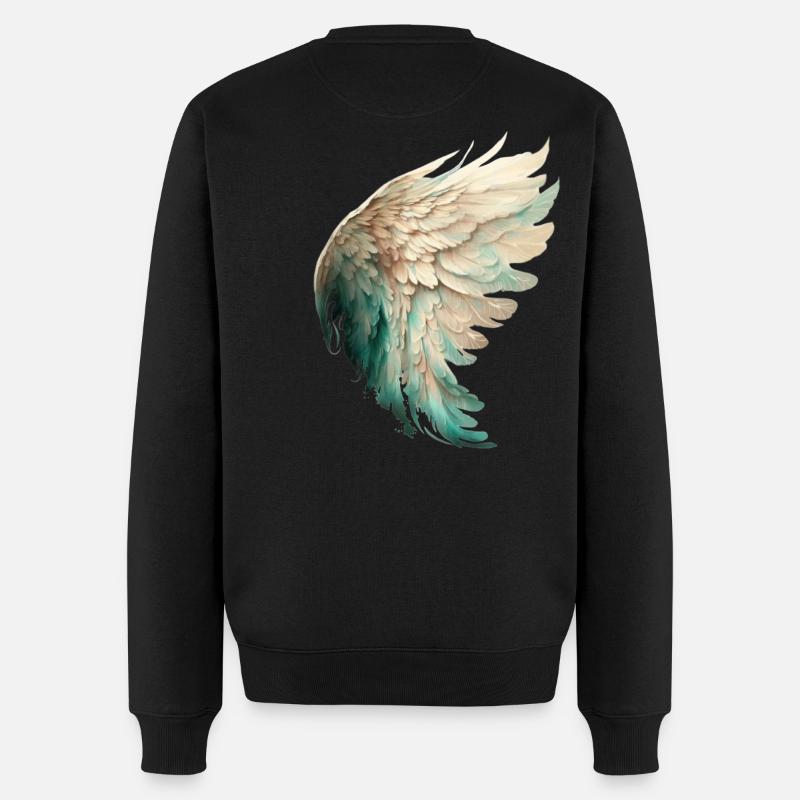 Aile d'oiseau pastel élégante - Pull Premium bio Homme - noir