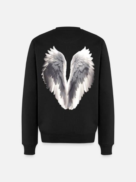 Angel wings - Men's Premium Organic Jumper - black