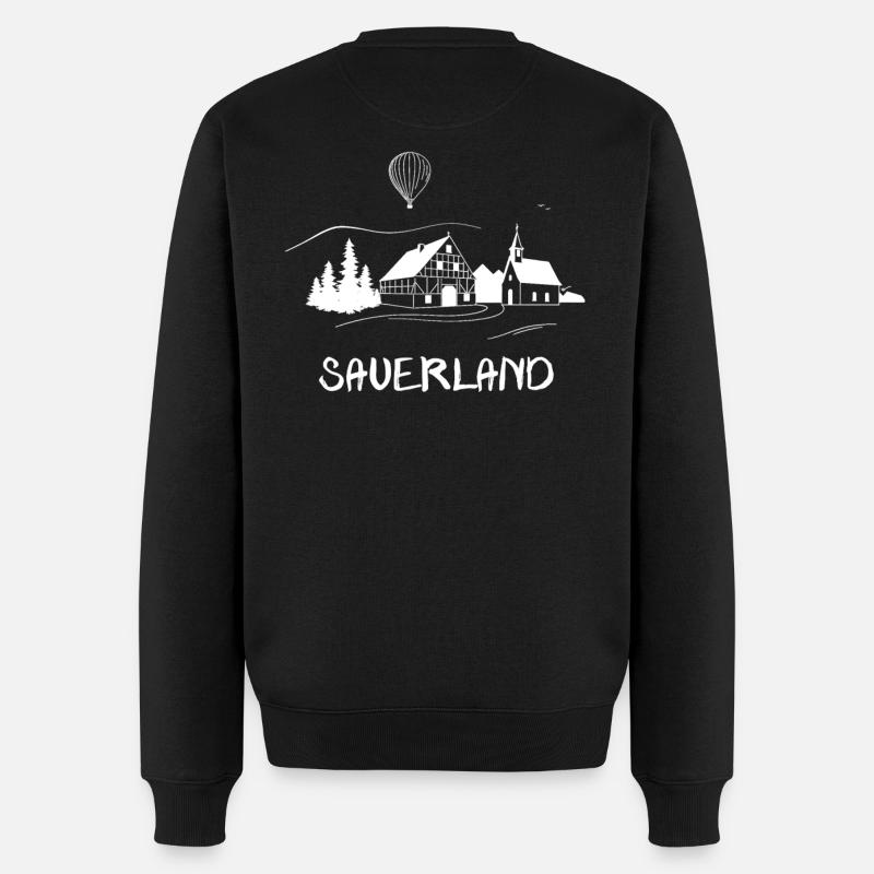 echt.SAUERLAND witt R - Männer Premium Bio Pullover - Schwarz