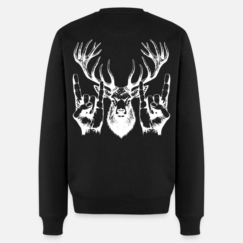 tête en métal fourche signe Cool - Pull Premium bio Homme - noir
