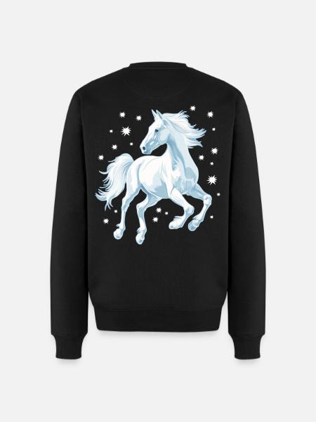 Cheval avec des étoiles - Pull Premium bio Homme - noir