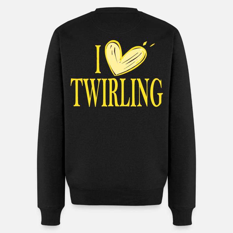 I love twb jaune - Pull Premium bio Homme - noir