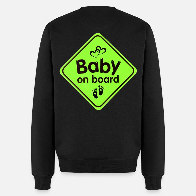 Geburt, Baby, Kind - Männer Premium Bio Pullover - Schwarz