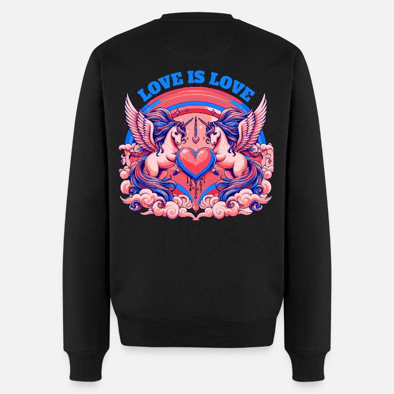 L’amour est l’amour Bleu - Pull Premium bio Homme - noir