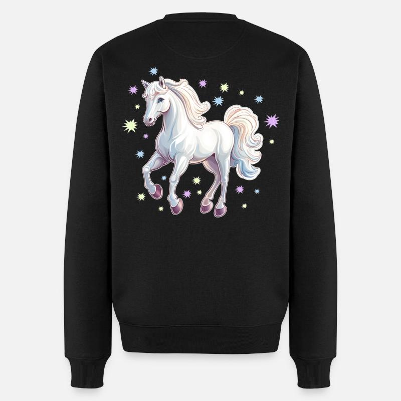 Cheval avec des étoiles - Pull Premium bio Homme - noir