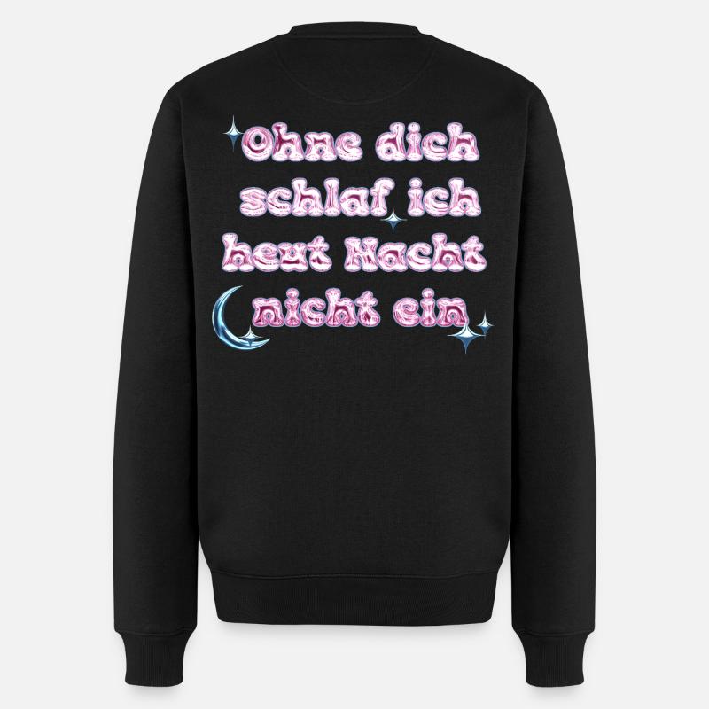 Sans toi - Conception de texte Y2K - Pull Premium bio Homme - noir