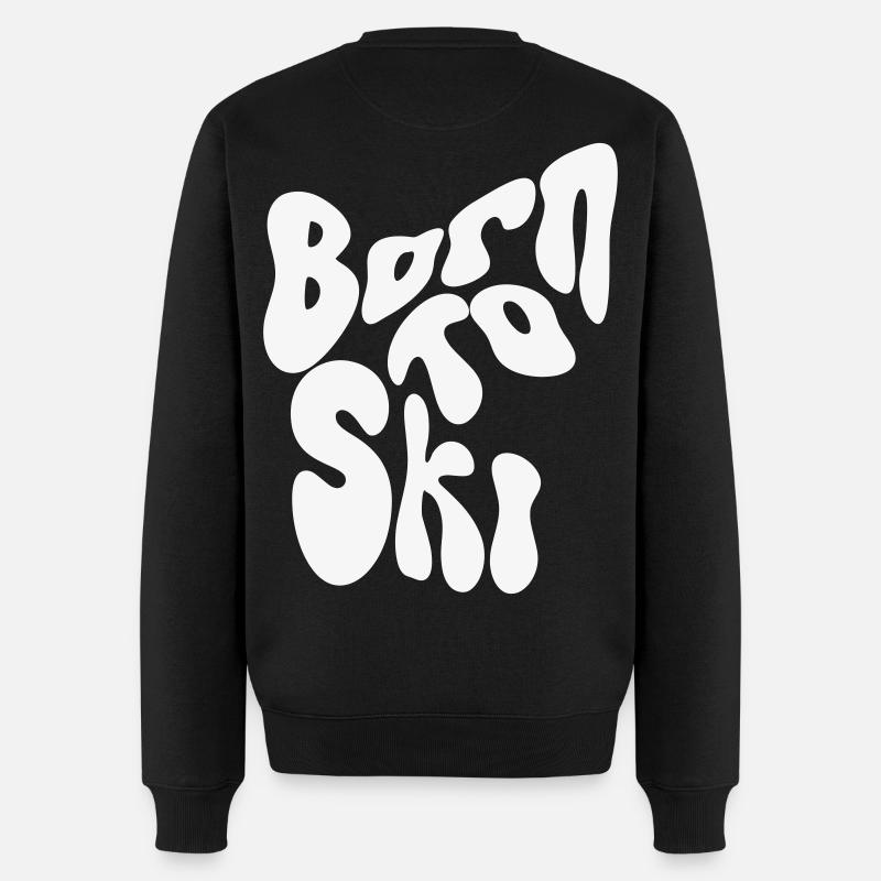 Born to Ski - Winter Design - Männer Premium Bio Pullover - Schwarz