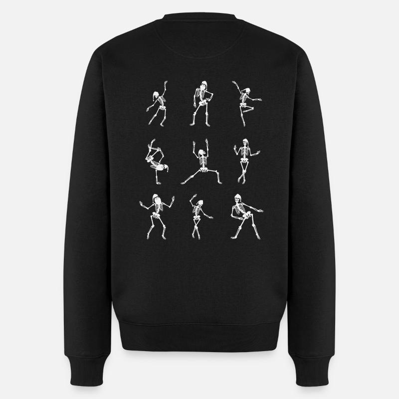 Dynamische Tanzsilhouetten - Männer Premium Bio Pullover - Schwarz