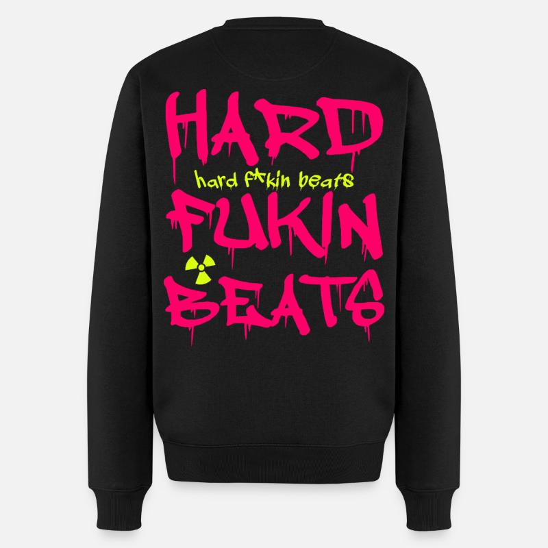 Hard Fukin Beats Graffiti Tee - Männer Premium Bio Pullover - Schwarz