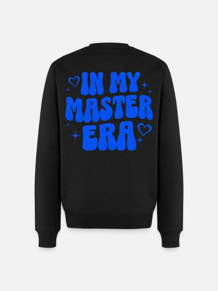 Master Abschluss Geschenk Studium Uni Absolvent - Männer Premium Bio Pullover - Schwarz
