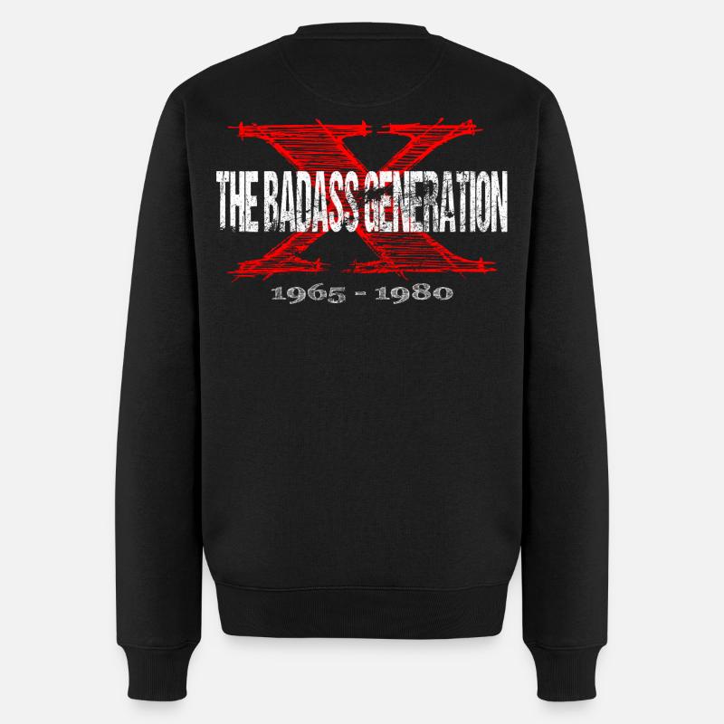 Generation X 1965 1980 Retro - Männer Premium Bio Pullover - Schwarz