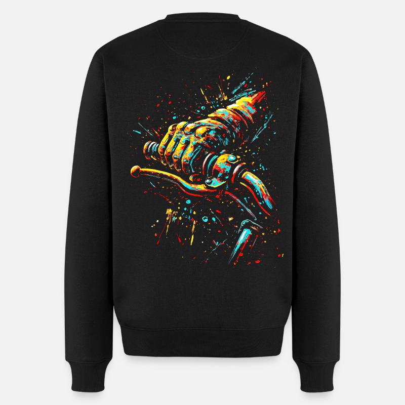 Street Style Biker Motif Full Throttle Throttle Grip - Pull Premium bio Homme - noir