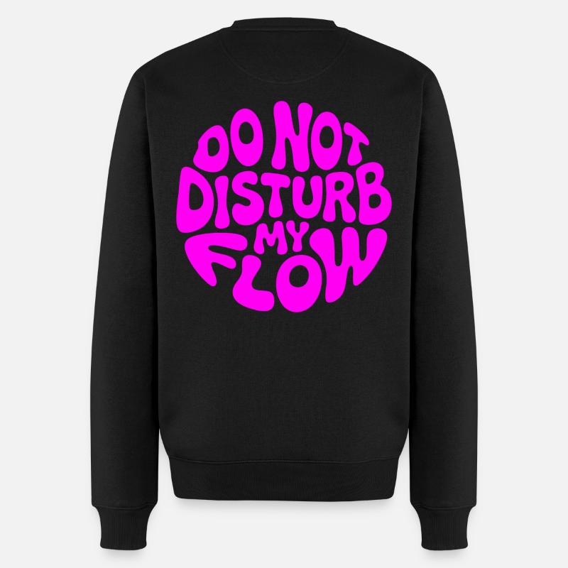 Nicht stören Sie meinen Flow Pink Branded - Männer Premium Bio Pullover - Schwarz