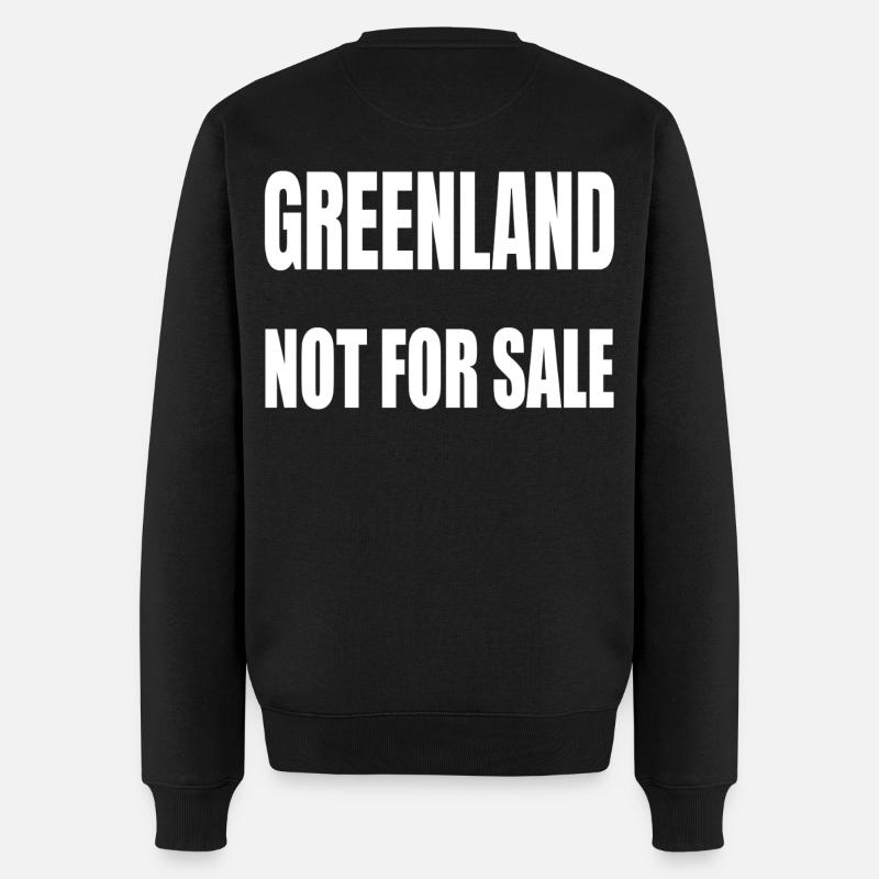 Grönland nicht zum Verkauf - Männer Premium Bio Pullover - Schwarz