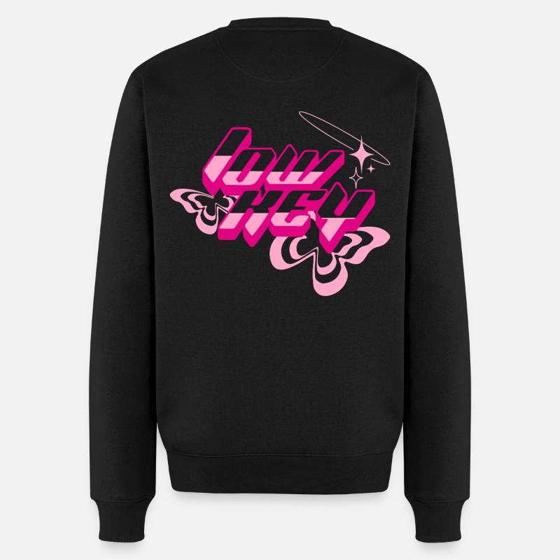 Glam Neon 80er Text - Männer Premium Bio Pullover - Schwarz