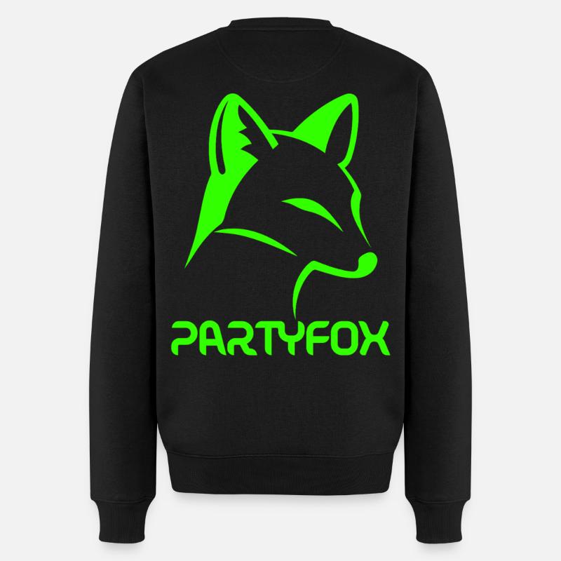Partyfox - Männer Premium Bio Pullover - Schwarz