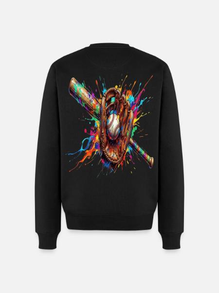 Ball- und Schlägerhandschuh mehrfarbig - Männer Premium Bio Pullover - Schwarz