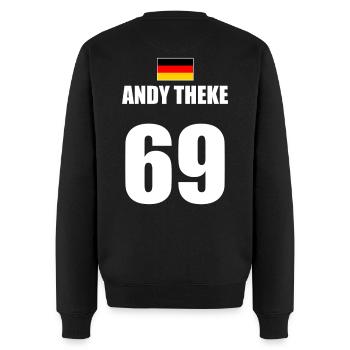 Design du justaucorps Malle Malle 2026 Andy Counter Funny - Pull Premium bio Homme - noir - Dos - Nico (187cm)