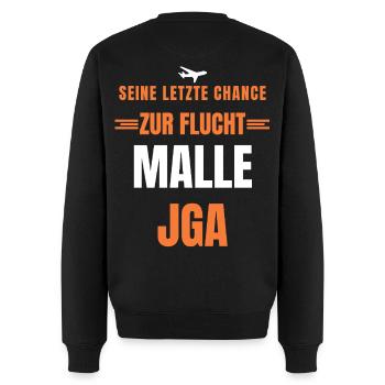 Junggesellenabschied Gruppen Outfit Mallorca JGA - Männer Premium Bio Pullover - Schwarz - Hinten - Nico (187cm)