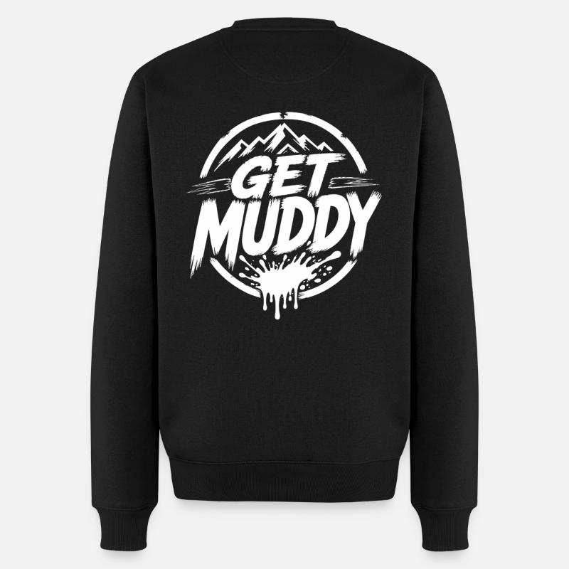 Get Muddy - Logo blanc - Pull Premium bio Homme - noir