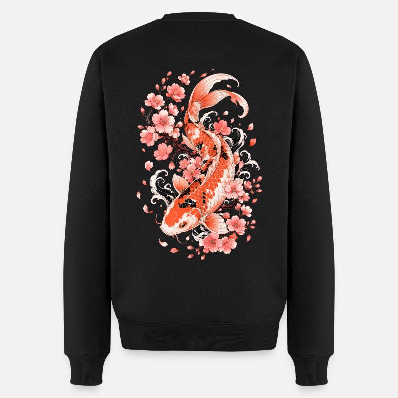 Flux de Koi Sakura - Pull Premium bio Homme - noir