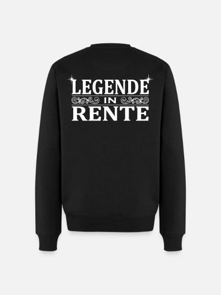 Legende in Rente Ornament - Männer Premium Bio Pullover - Schwarz