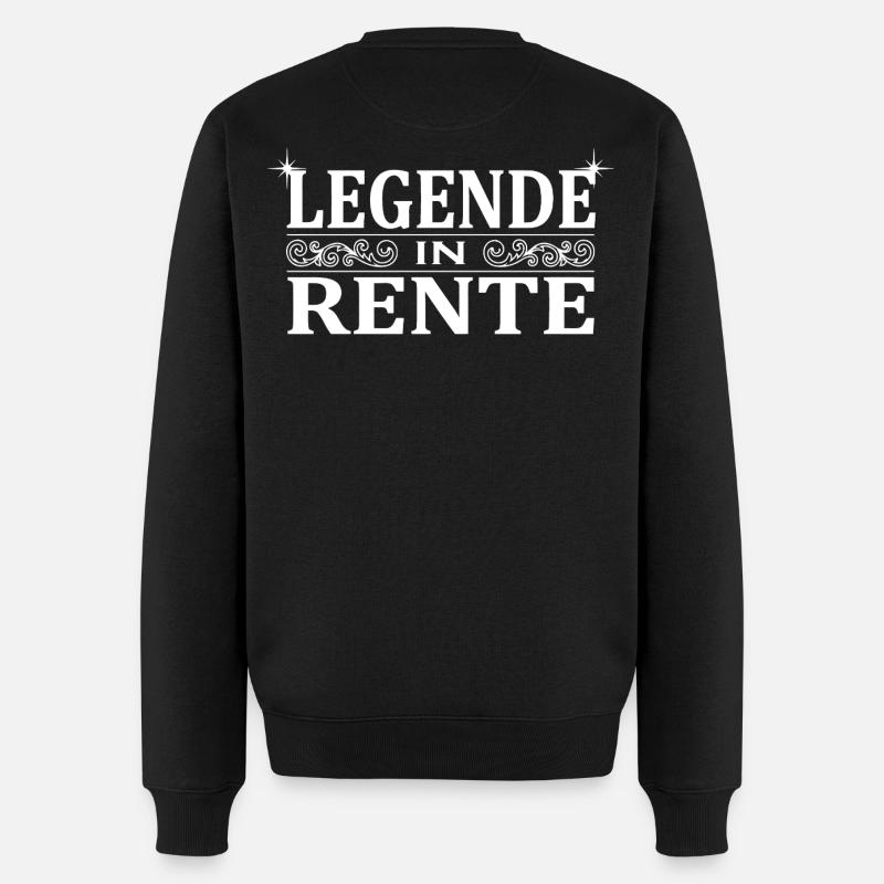 Legende in Rente Ornament - Männer Premium Bio Pullover - Schwarz