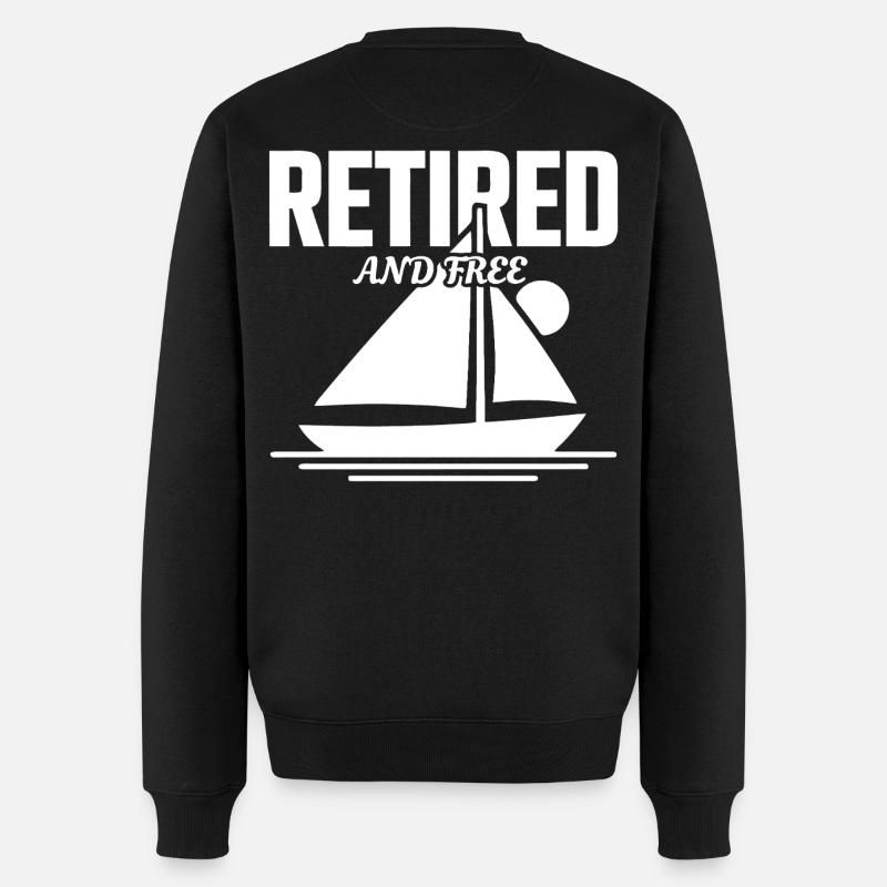 Frei im Ruhestand - Männer Premium Bio Pullover - Schwarz
