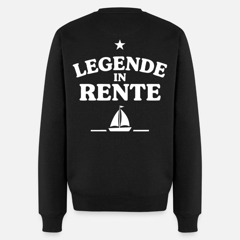 Frei im Ruhestand - Männer Premium Bio Pullover - Schwarz