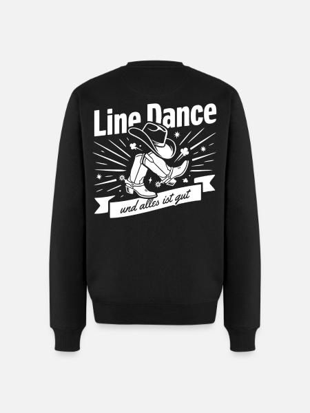 Line Dance Boots Spruch - Männer Premium Bio Pullover - Schwarz