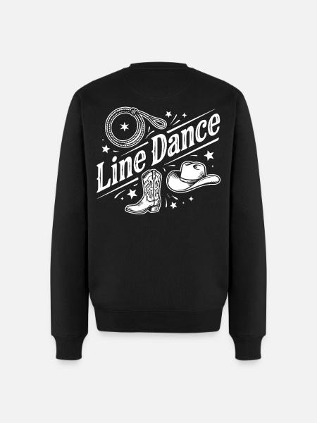 Line Dance Western Motif - Men's Premium Organic Jumper - black