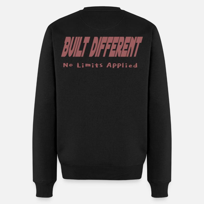 Anders gebaut – keine Grenzen gelten - Männer Premium Bio Pullover - Schwarz