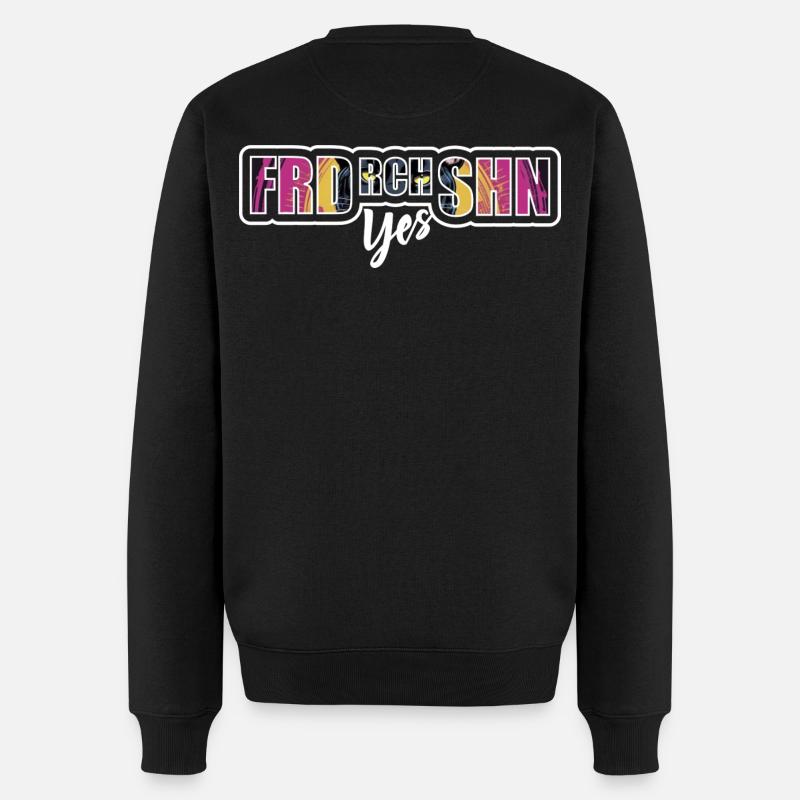 Freiheitsstolz Stadtcollage - Männer Premium Bio Pullover - Schwarz