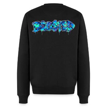 Boosted Camouflage Motiv für Turbo Schrauber - Männer Premium Bio Pullover - Schwarz - Hinten - Nico (187cm)
