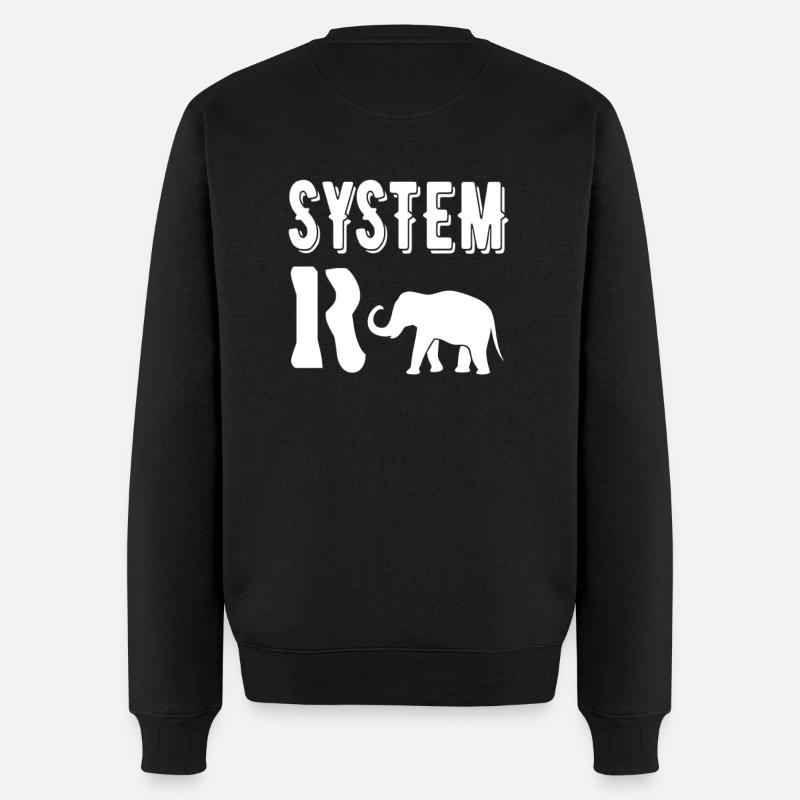 System-R-Elefant,Systemrelevant Job Beruf Shirt - Männer Premium Bio Pullover - Schwarz