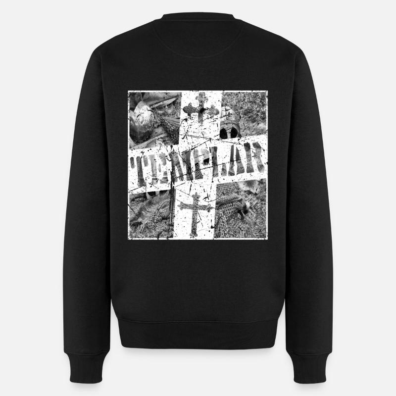 Kreuzritter,Tempelritter crusader Ritter Templar - Männer Premium Bio Pullover - Schwarz