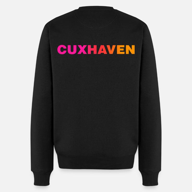 CUXHAVEN - Männer Premium Bio Pullover - Schwarz