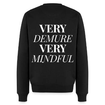 very demure very mindful shirt funny - Männer Premium Bio Pullover - Schwarz - Hinten - Nico (187cm)
