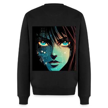 Anime Digital - Men's Premium Organic Jumper - black - Back - Nico (187cm)