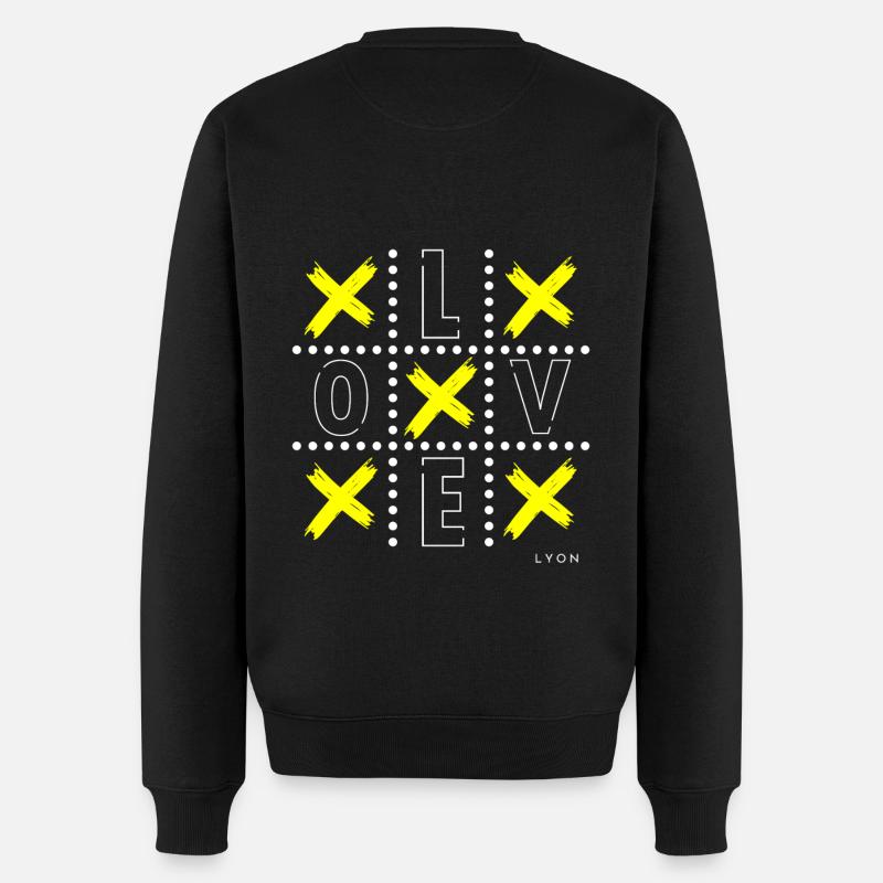 Love White Yellow - Pull Premium bio Homme - noir