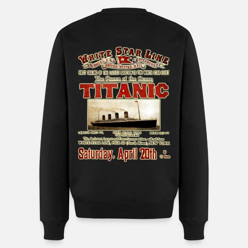 TITANISCHE VINTAGE-KREATION Louis RUNEMBERG © Adagp - Männer Premium Bio Pullover - Schwarz