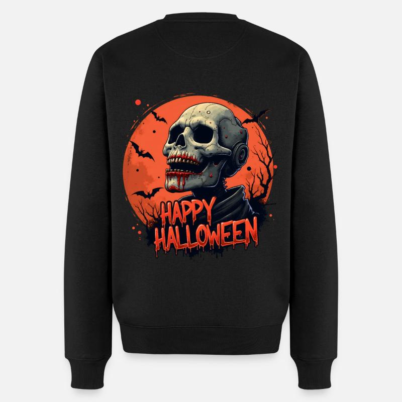 Happy Halloween - Männer Premium Bio Pullover - Schwarz